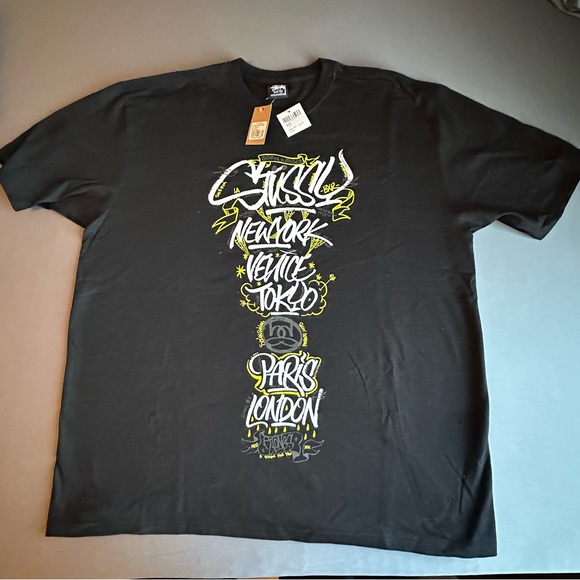STUSSY & BORN X RAISED HANDSTYLES TEE BLACK XL BNWT EXTREMELY RARE! - Picture 1 of 3